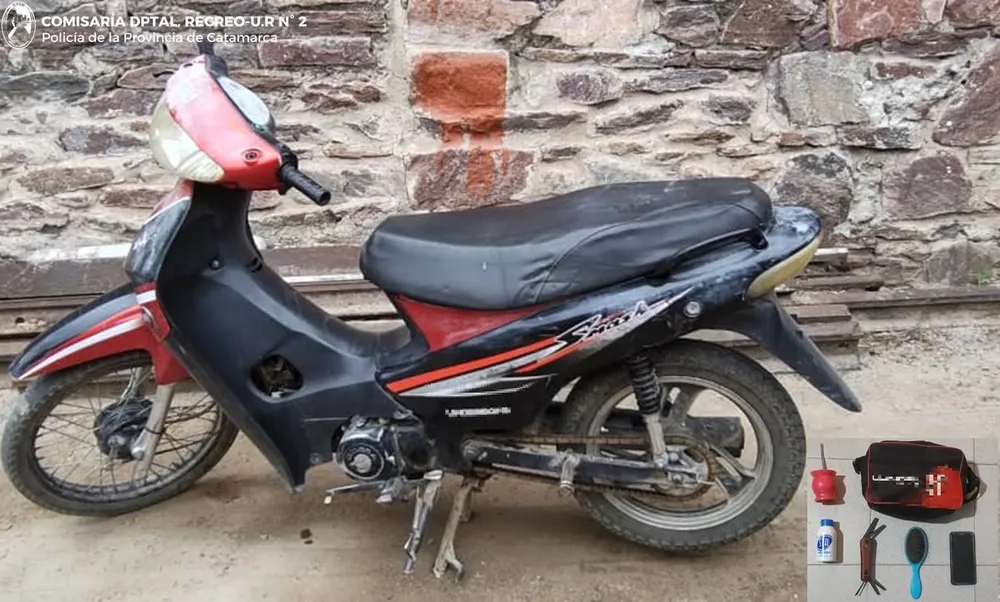Cría. Dptal. Recreo-recuperó de moto y elementos