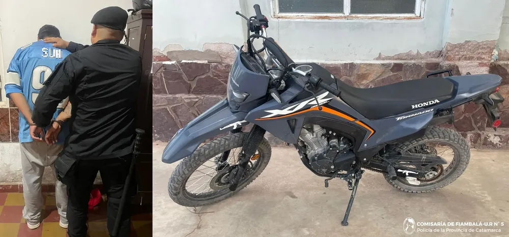 Cria. Fiambalá (detenido y moto secuestrada)