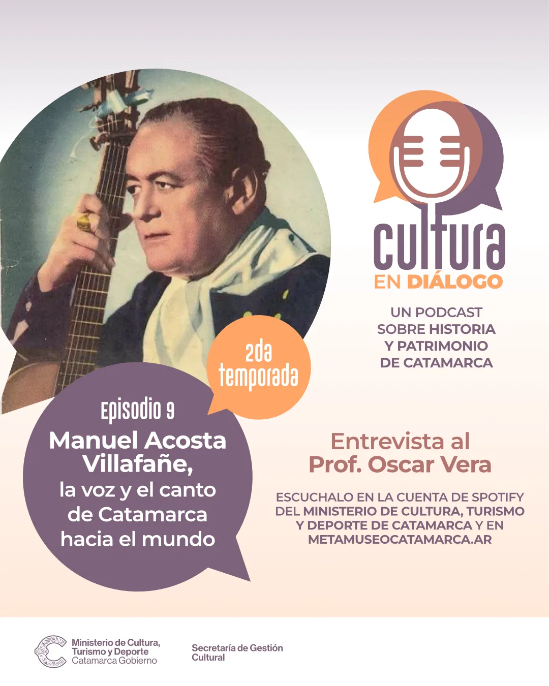 flyer Cultura en Dialogo - T02-E09 - Acosta Villafañe