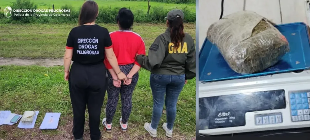 Dirección Drogas (detención de joven mujer)