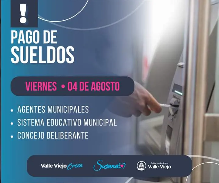 Pago de Sueldos en Valle Viejo